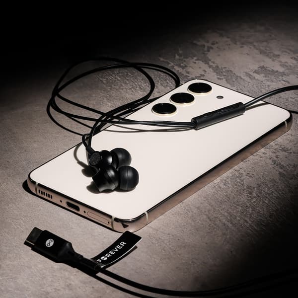 Forever trådbundna hörlurar EP-02 USB-C svart