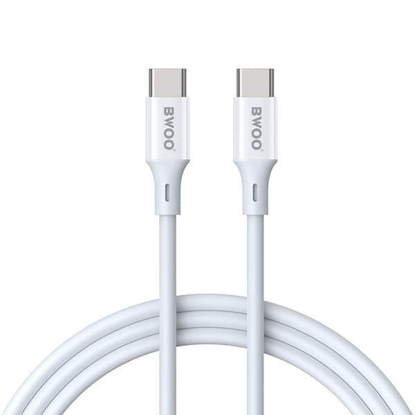 BWOO-kabel USB-C - USB-C 1m 60W ABS + TPE X282 C-C vit