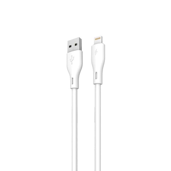 Dudao L2L USB-A till Lightning-kabel 1m vit vit