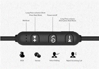Sporthörlurar Magnetiska Bluetooth blå blå blå