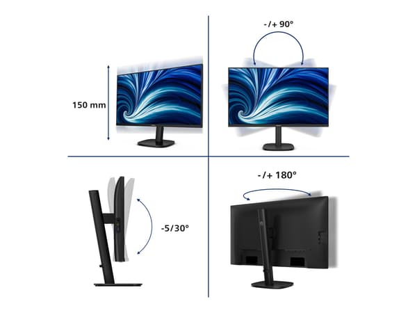 Philips 27B2U3601 27 IPS 2560 x 1440 (2K) HDMI DisplayPort USB-C 120Hz