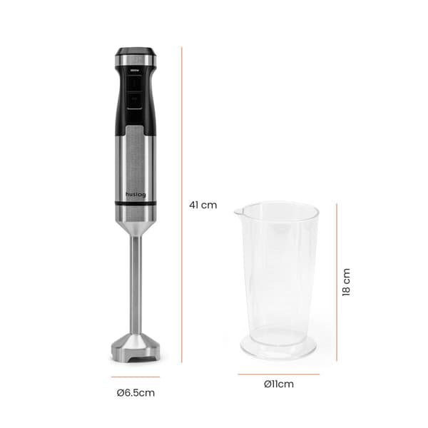Huslog Handmixer 1500W - 20 Levels, Turbo Function, 700ml Beaker