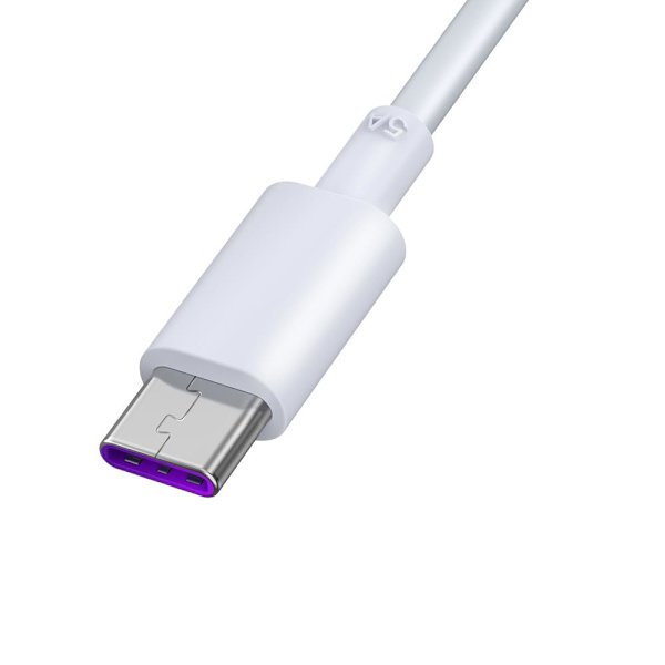 Devia-kabel Shark EC306 USB - USB-C 1,5 m 5A vit