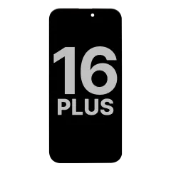 OLED-enhet kompatibel med iPhone 16 Plus med flexkabel för ljussensor (Använd OEM-drag: Klass A)