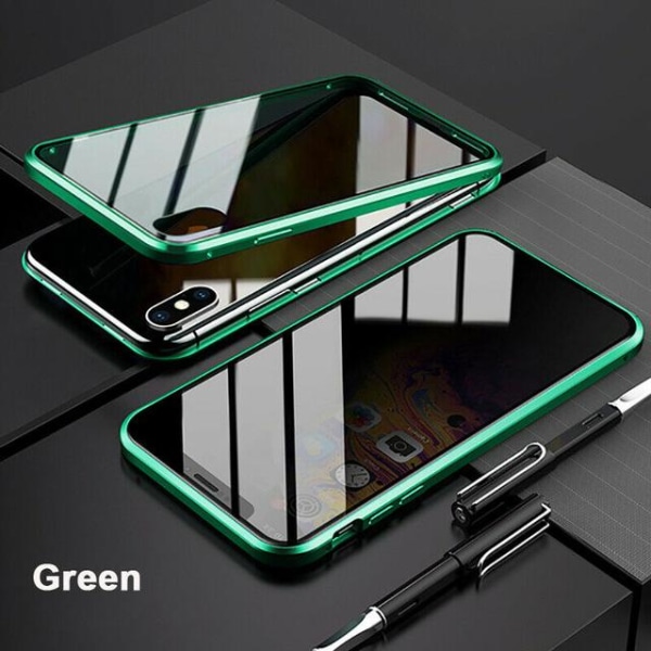 Dubbelsidig magnet fodral för iphone Xs/X grön