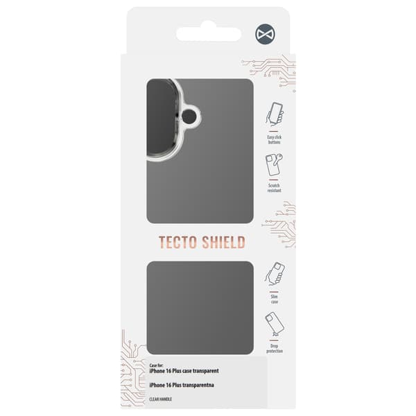 transparent Handle iPhone 16 Plus skal transparent transparent