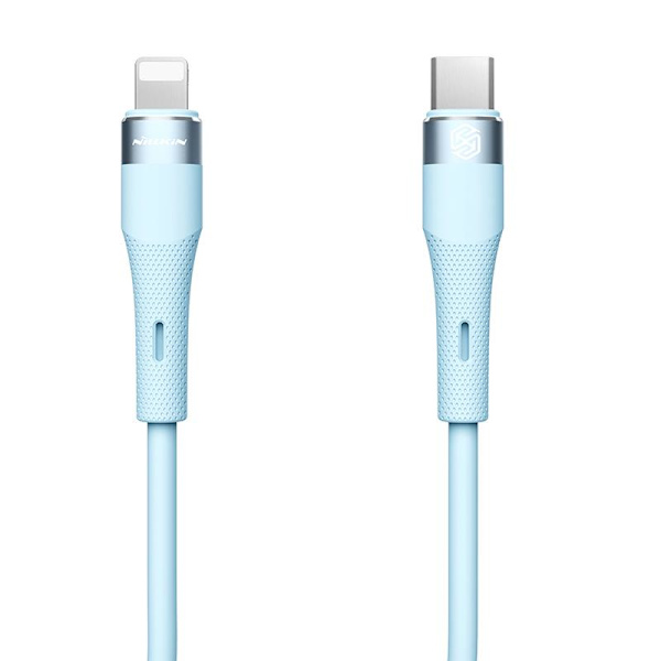 NILLKIN DATA KABEL FLOWSPEED SILIKON TYP-C/LIGHTNING PD 27W BLÅ