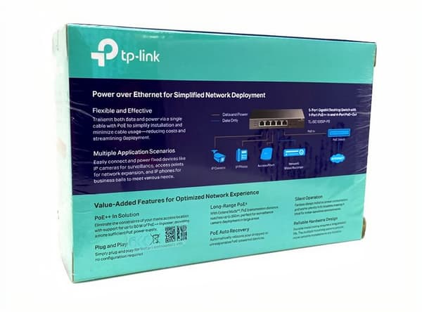 TP-Link TL-SG1005P-PD V1 Switch 5-porte Gigabit Ethernet PoE++