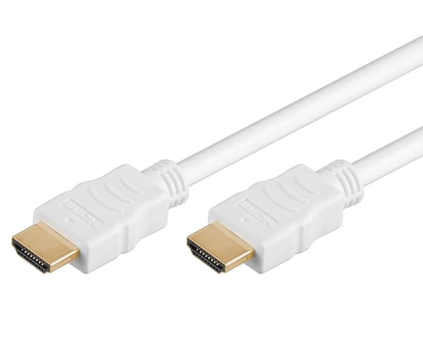 Goobay HDMI 2.0 han med Ethernet Kabel 4K 60Hz 7.5 m vit