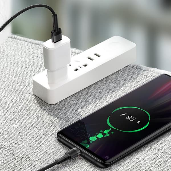 Baseus kabel Cafule HW QC USB - USB-C 1,0 m grå-svart 40W svart