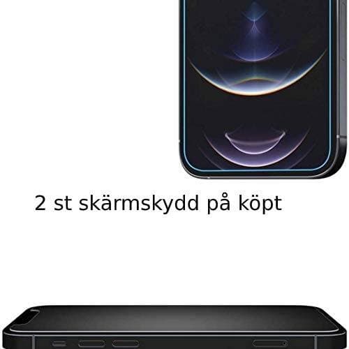 iPhone 12 Mini silikonfodral och 2-pack skärmskydd