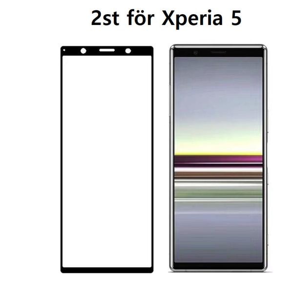 2 st häradat glas för xperia 5 Transparent