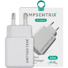 AmpSentrix 20W Dubbelport (USB-C + USB-A) (220V / EU-kontakt)