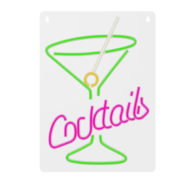 Neon PLEXI LED COCKTAILS rosa grön FPNE02X Forever Light