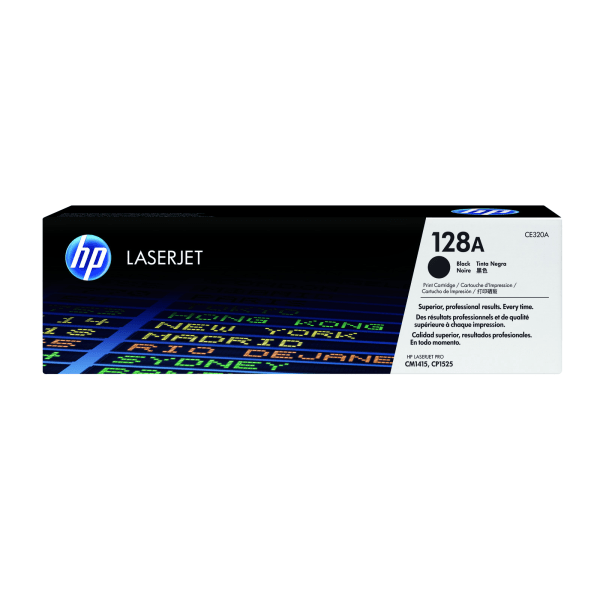 HP 128A svart 2000 sidor Toner CE320A