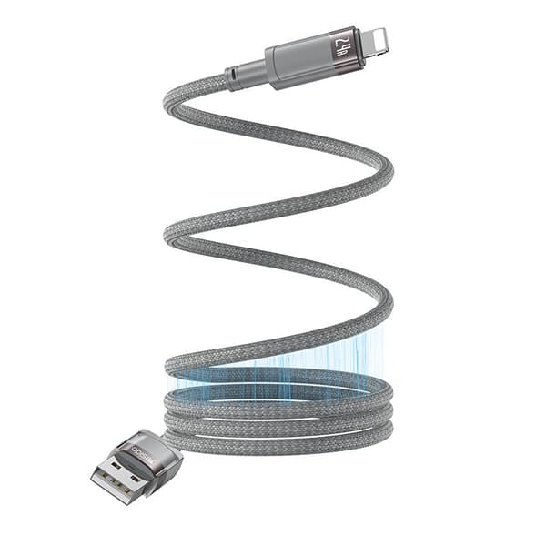 YESIDO MAGNETIC CABLE CA174 12W USB/LIGHTNING 1M 2.4A GREY