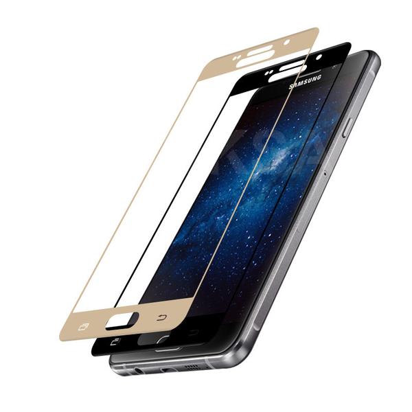hög kvalitet heltäckande skärmskydd för Samsung S7 svart Black