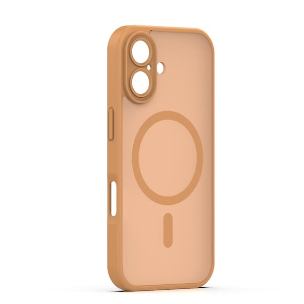 Mag Matt skal för iPhone 16 brunt kameraskydd