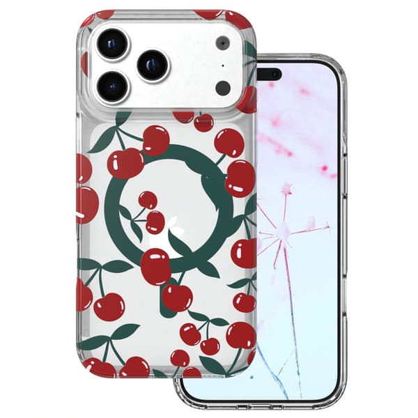 Cherry Mag skal för iPhone 17 Pro Max / 18 Pro Max transparent transparent