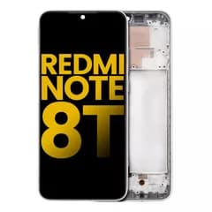 LCD-enhet med ram för Xiaomi Redmi Note 8T (Eftermarknad Plus) (Månskensvit)