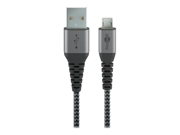 goobay USB-kabel 1m svart Silver svart