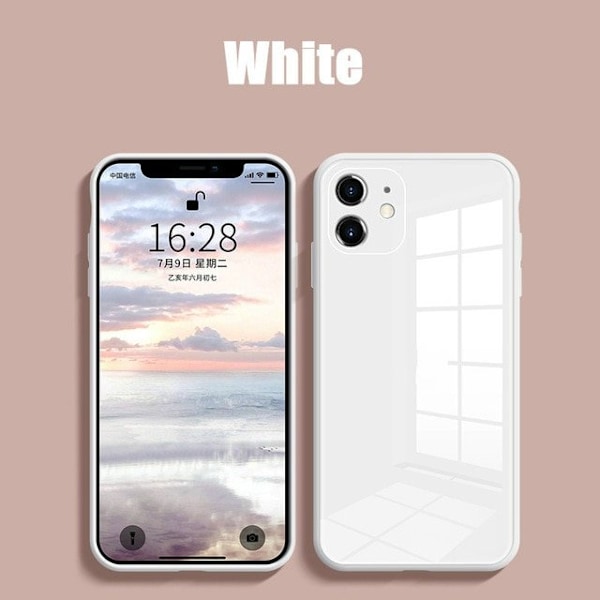 glasfodral för iphone 12 röd röd