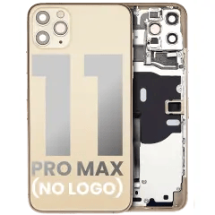 Baksida med förmonterade småkomponenter för iPhone 11 Pro Max (ingen logotyp) (eftermarknad Plus) (guld) guld