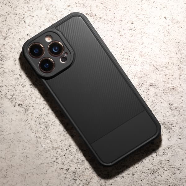 Enkelt kolfiberfodral för iPhone 17 Pro 6,3\" svart