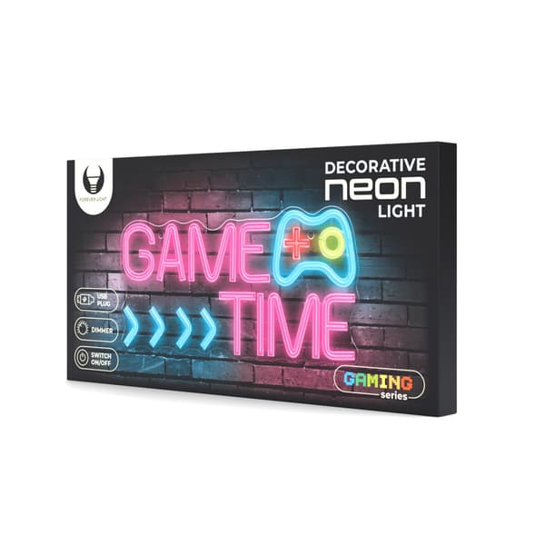 Forever Light Neon PLEXI LED GAME TIME flerfärgad FPNE34