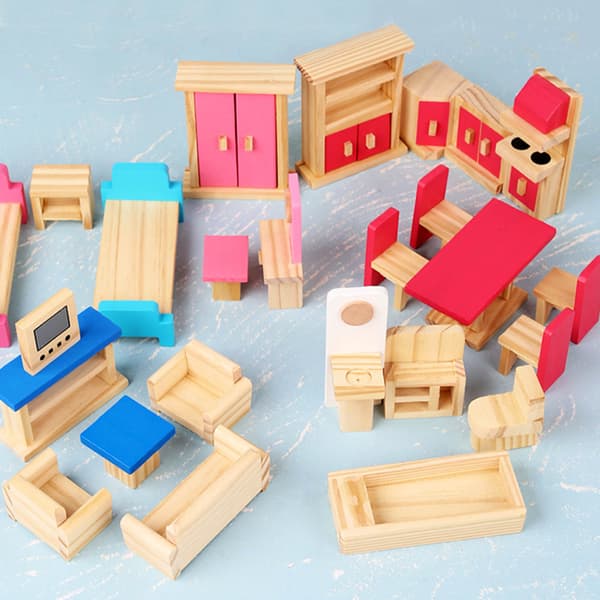 Minikök Vardagsrumsmöbler DIY Modell Dockhusprydnad Bjds för Docka Ac