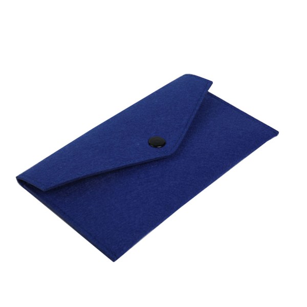 Filt förvaringshylsa påse Filt plånbok Fickhållare Väska för kort Pennor Deep Blue