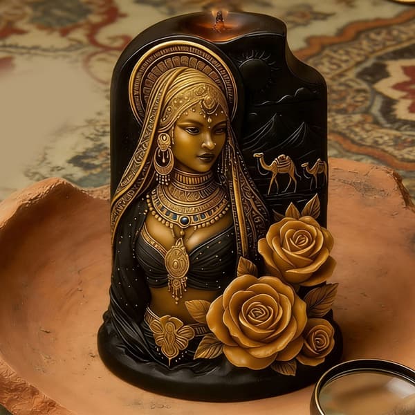 Arabisk Dame Lys Silikoneform Rose Dame Silikoneforme Til Harpiks Kunst