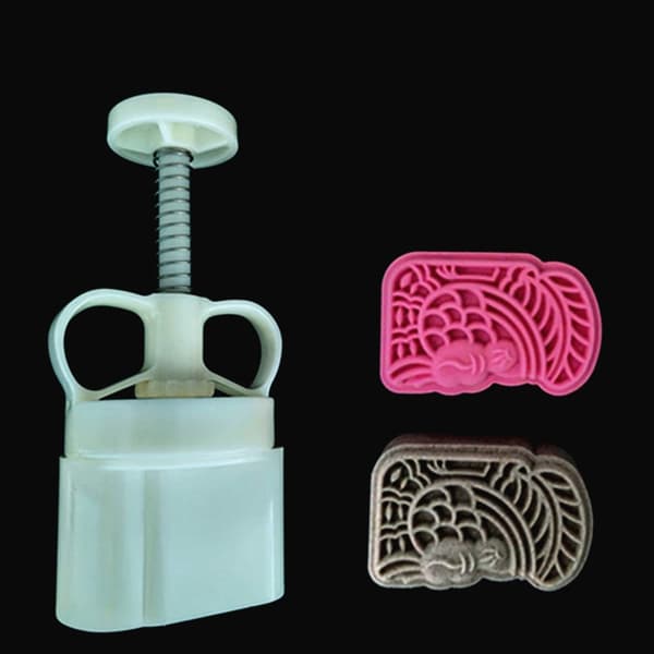 Kage Stempler Relief Mønster Månekageforme Håndtryk Månekage Maker