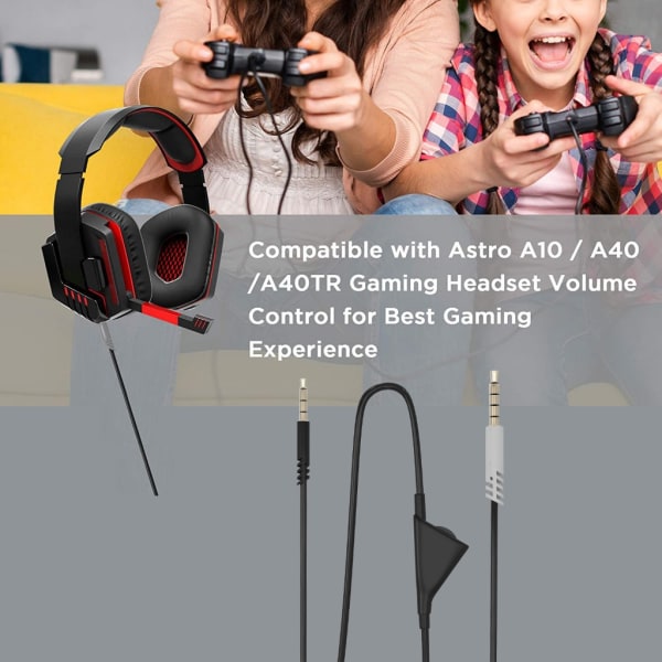 för Astro A10 A40 A30 Headset TR Ljudkabelsladd med volymkontroll till Xbox 1