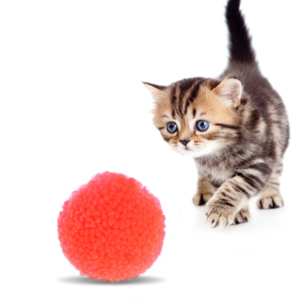 5 st för Cat Teaser Toy Färgglada plyschbollar för katttuggbollar Träningsleksaker för husdjur Roliga interaktiva bollar Leksaker för små