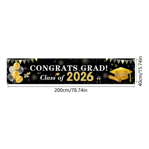 Klasse 2026 Konfirmasjonsbannere Polyester Stoffdekorasjon For Seremoni