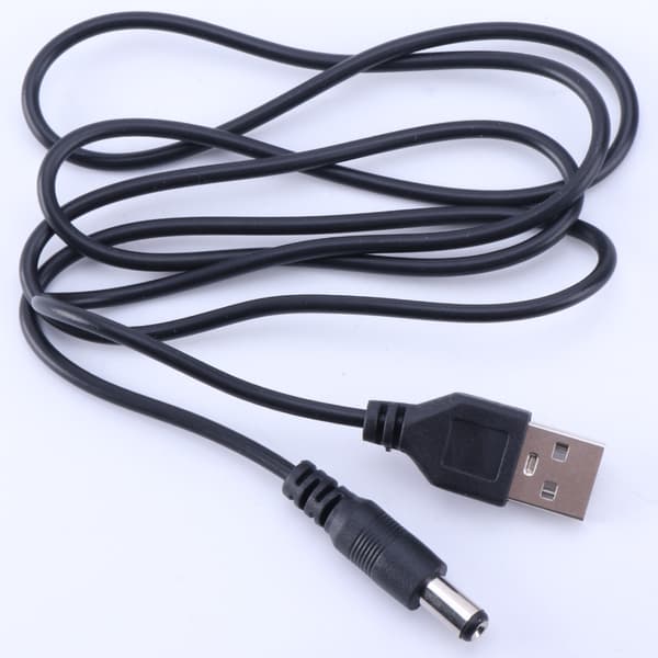 USB Han til 2.1mm 5.5x2.1mm Stik 5 Volt DC Oplader Strømkabel Ledning