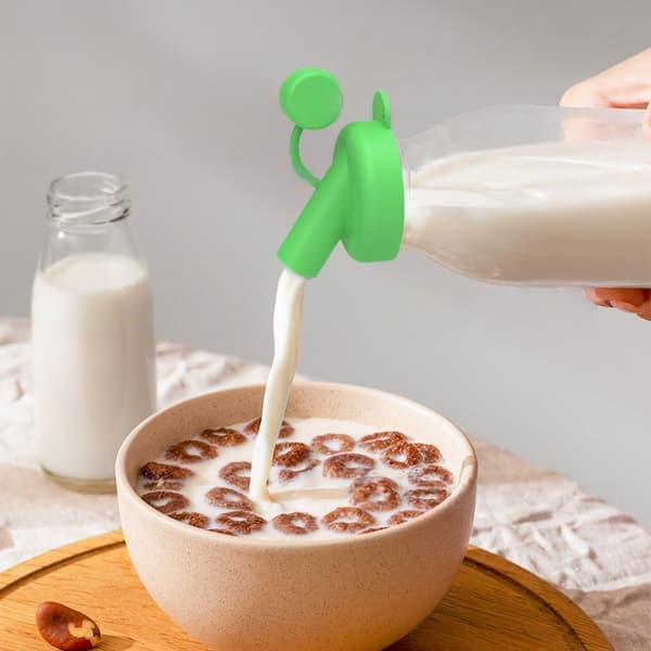Silikon Mjölkflasklock Säker Försegling Fräschör Bevarande Köksväsentlighet
