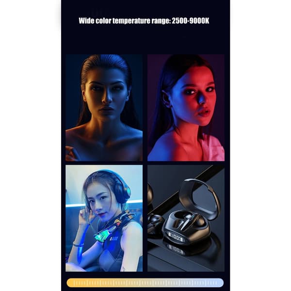 Modificerbart farvevideolys 84 LED-perler Cold Shoe Link Konsistent DSLR Mobile enheder