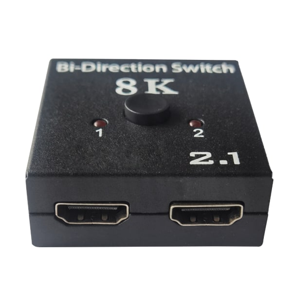 HDMI Switcher, 2 in 1 Out High-definition Video 1 in 2 Out HDMI Tvåvägs switching stöder 8k@30hz delad skärm