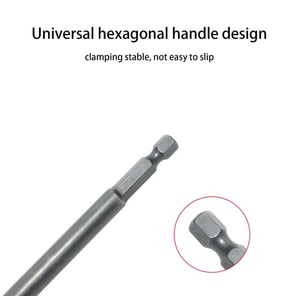 Professionell 300mm Hexagonalt Skaft Låsande Borr Adapter för Snickeri