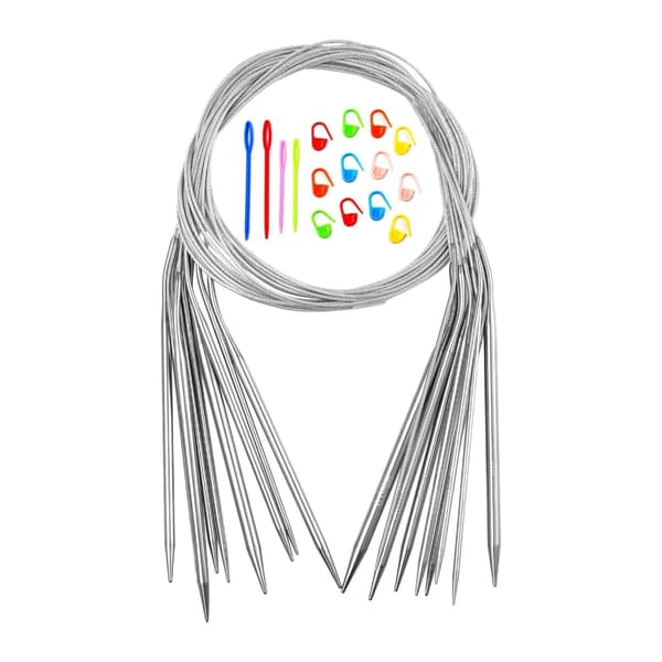 Rundstickningsset 100 cm längd för olika garner