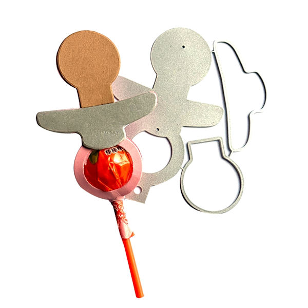 Baby Lollipop Hållare Skär stansar Gör-det-själv Scrapbooking Prägling Stenciler Mögel-dekor