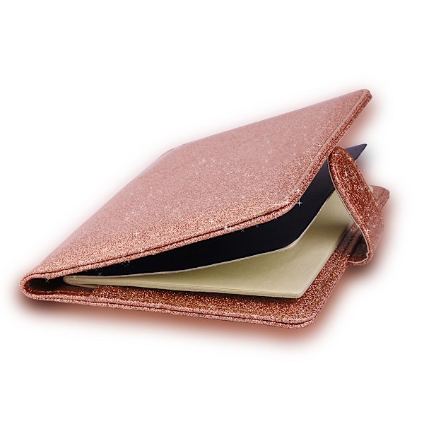 Glänsande passhållare plånbok RFID-blockering för case för pass cover fo Pink