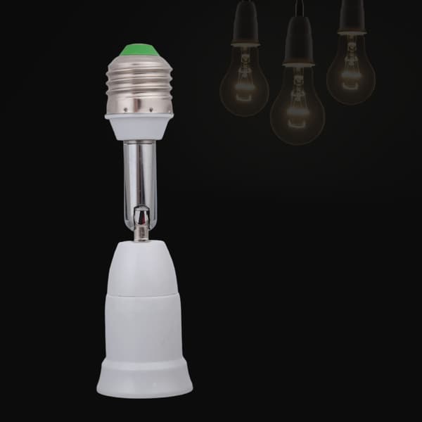 E27 Lampeholderforlengere 13,5 cm Fleksible Roterbare Adaptere For LED Viftelys
