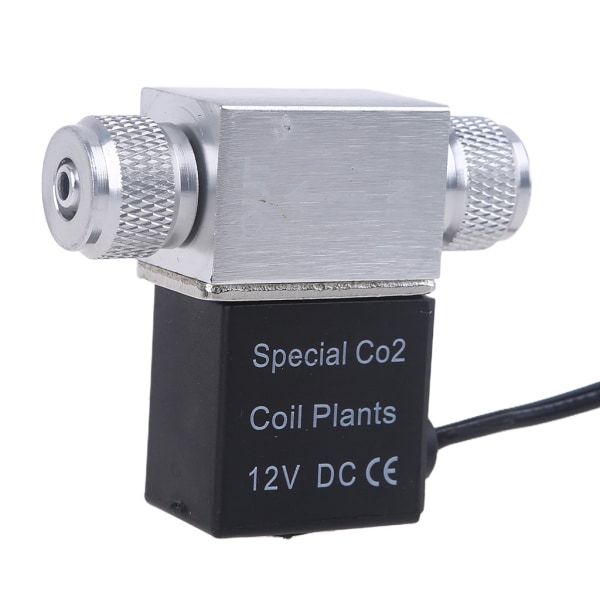 CO2-solenoid för ventil för DC 12V akvarium CO2-regulatorsystem Lågtemperaturmagnet för ventil för fisk för tank Double head