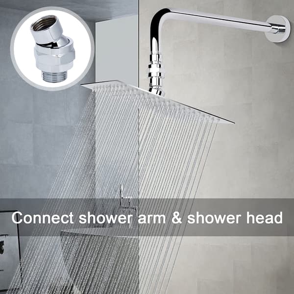 Duschhuvud Vridbar Adapter Kulled Mässing Justerbar Duschmunstycksanslutning