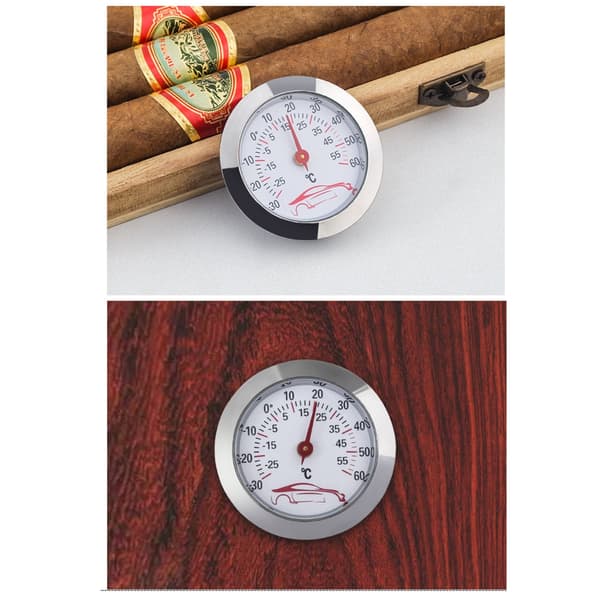 Mini Termometer 43mm Rund Temperaturmåler -30 til 60℃ Temp Måler Indikator