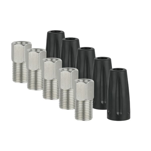 5 stk. forbindelsesbolt 8 mm gevind rustfrit stål hule bolt silikone dæksel