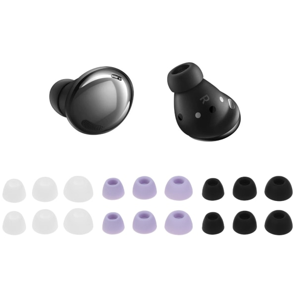 6 Styck Silikon In-Ear Bluetooth-kompatibelt case för SM R510 Galaxy buds2 pro Skal Öronskydd Pad Öronsnäckor Öronsnäckor Black